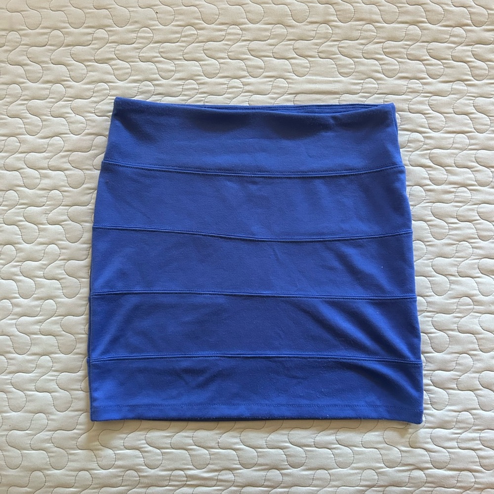 Nollie Blue Fitted Mini Skirt XS